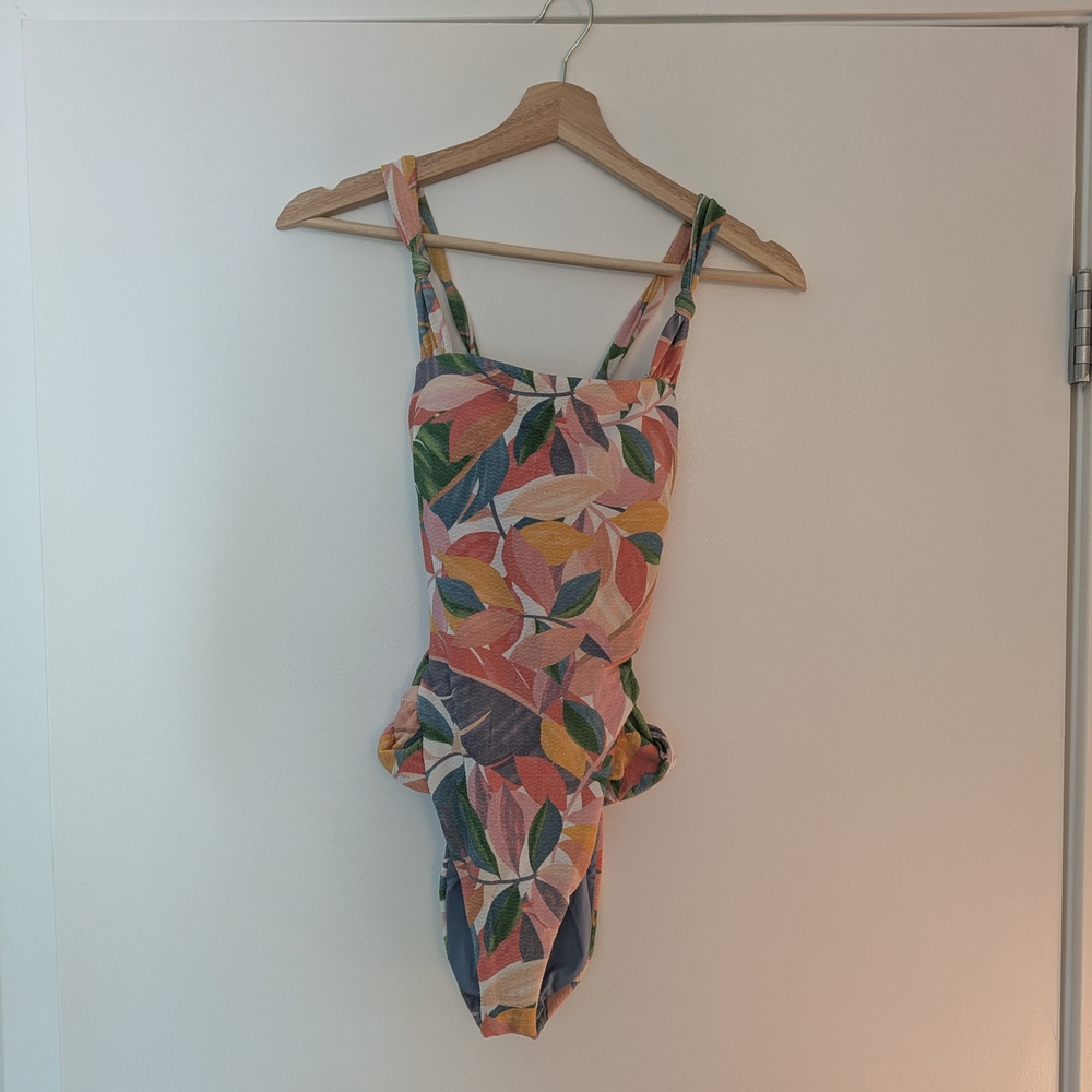 Colorful Leaf Print Women's One Piece Swimsuit